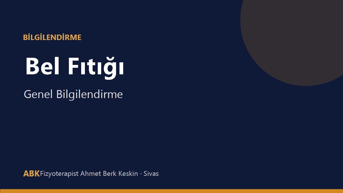 Bel fıtığı (lomber disk hernisi) ve bel ağrısı bilgilendirme görseli