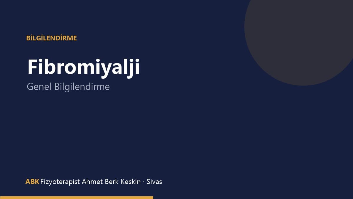 Fibromiyalji ve fizyoterapi bilgilendirme görseli