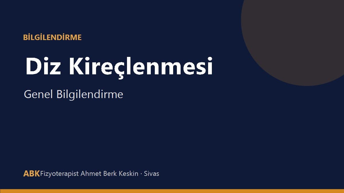 Diz kireçlenmesi (gonartroz) ve diz ağrısı bilgilendirme görseli